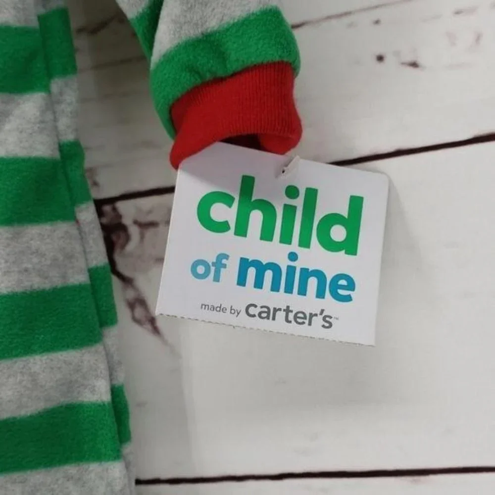 Carter's Child Of Mine Striped‎ Santa foot sleeper